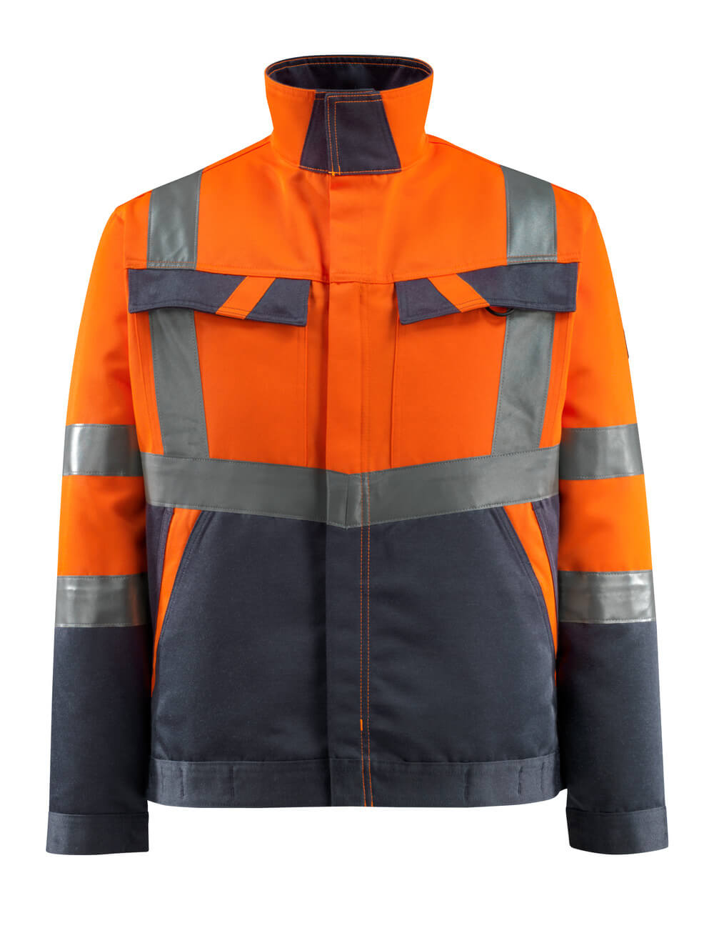 Jacke SAFE LIGHT Hi-vis Orange/Schwarzblau 2XL