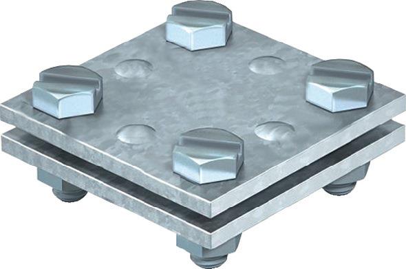 Kreuzverbinder DIN EN 62561 1 feuerverzinkt flach/flach 30 mm