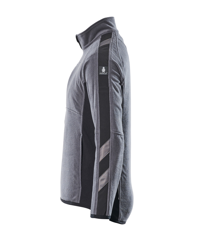 Fleecejacke UNIQUE Anthrazit/Schwarz XL