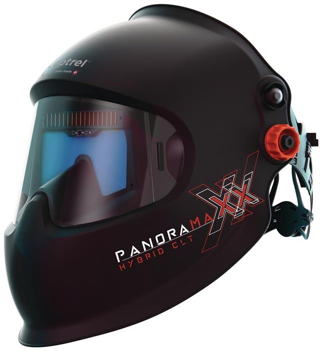 Laserhelm Panoramaxx Hybrid schwarz 50 x 100 mm 2.5/4-12 (manuell 3-8) CE, ANSI, EAC, AS/NZS, erfüllt CSA Z94.5 alle elektrischen Schweißverfahren, Laserschweißen