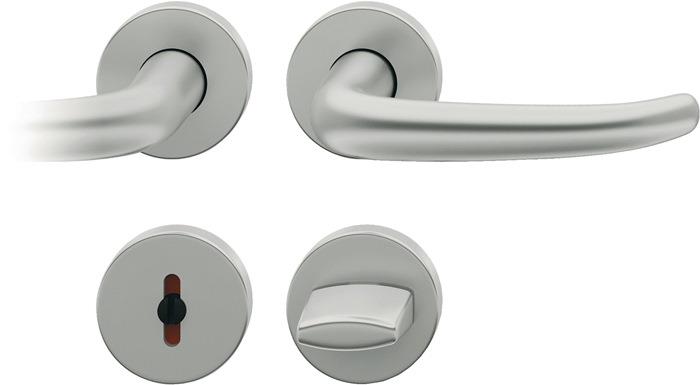 Rosettengarnitur 12 1023 Aluminium Badgarnitur naturfarbig F1 WC 0105 D/D