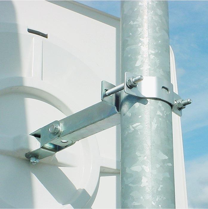 Sicherheits-/Verkehrsspiegel D.600 mm Kunststoff, gelb/schwarz für 2 Richtungen 11 m SPL