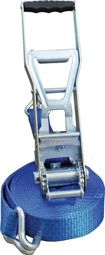 Zurrgurt DIN EN 12195-2 L.10m B.50mm m.Langhebelr.+Spitzh.LC U 5000 daN PROMAT