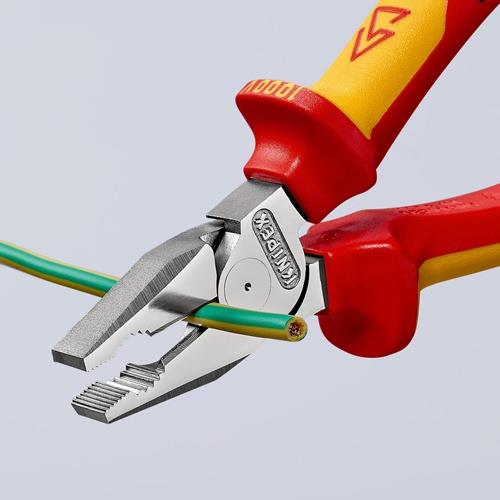 Kraftkombizange L.180mm verchr.Mehrkomp.-Hüllen VDE KNIPEX