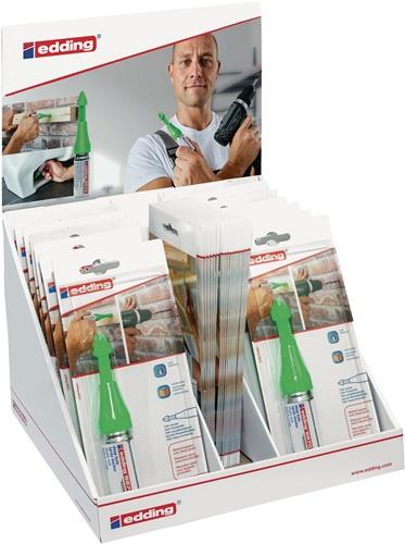 Bohrloch-Spraymarker-Display neongrün Düse 14 Blisterkarten EDDING