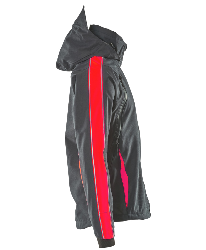 Hard Shell Jacke HARDWEAR Dunkelanthrazit/Hi-vis Rot S