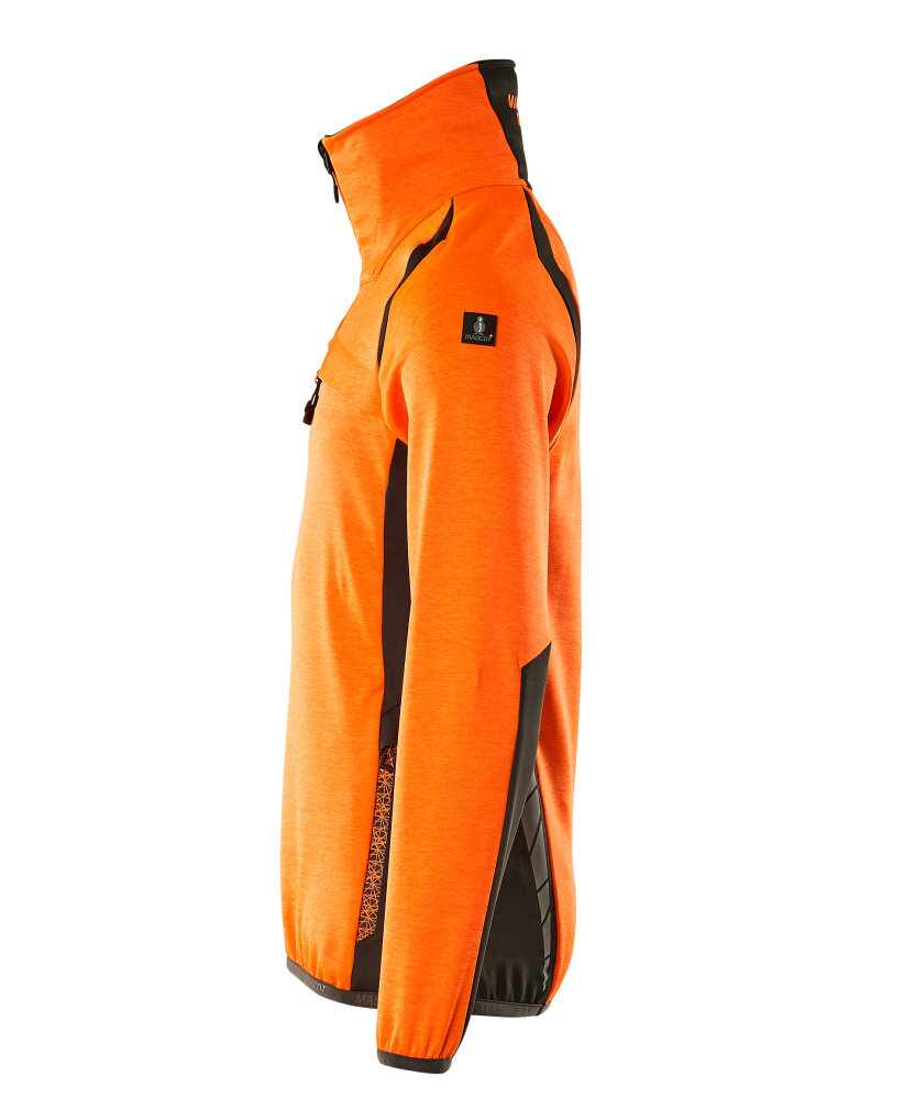 Fleecejacke mit kurzem Reißverschluss ACCELERATE SAFE Hi-vis Orange/Dunkelanthrazit L