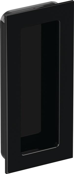 Schiebetürmuschel 544.54.120 rechteckig passend für Holztüren Länge 120 mm Breite 54 mm 90 tiefschwarz glänzend 90