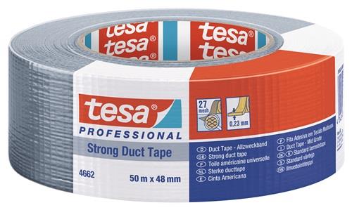 Gewebeband Allzweck duct tape 4662 mattsilber L.50m B.48mm Rl.TESA
