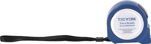 Taschenrollbandmaß L.3m B.16mm mm/cm EG II ABS Selbstarretierung TECWERK