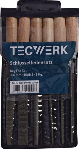 Schlüsselfeilensatz L.100mm Hieb 2 TECWERK