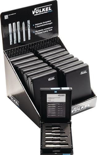 Gewindeschneidzeugsatz M6-M10/G1/4-G1/8 Zoll HSS-G 6-tlg.VÖLKEL