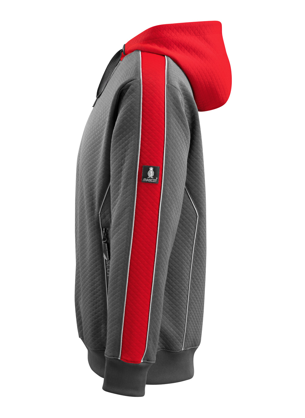 Kapuzensweatshirt HARDWEAR Dunkelanthrazit/Hi-vis Rot L
