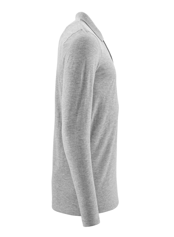 Polo-Shirt, Langarm CROSSOVER Grau-meliert 2XLONE