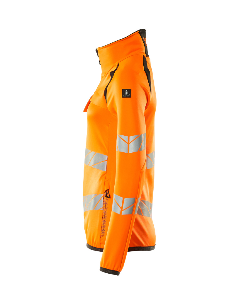 Damen-Passform Fleecejacke ACCELERATE SAFE Hi-vis Orange/Dunkelanthrazit L