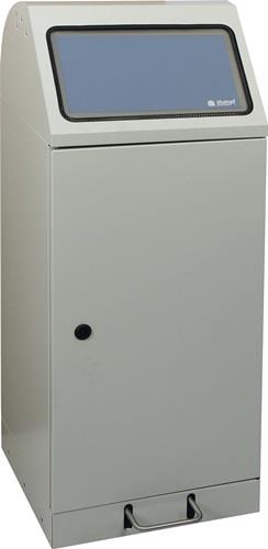 Wertstoffsammler 70l H1000xB400xT380mm lichtgrau Müllsackhalter,Trethebel STUMPF