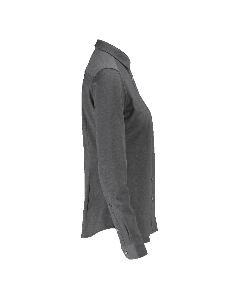 Damen-Passform Hemd FRONTLINE Dunkelanthrazit/Hellgrau-meliert 40