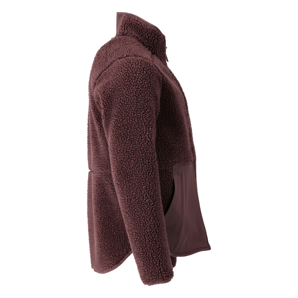Faserpelz Jacke mit Reißverschluss CUSTOMIZED Bordeaux 3XL