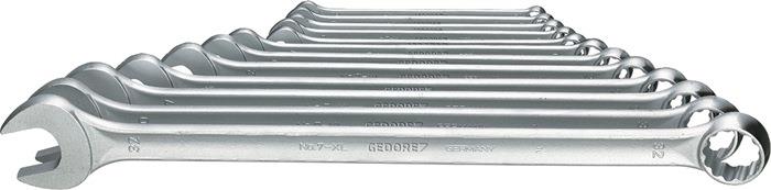 Ringmaulschlüsselsatz 7 XL-012 12-teilig Schlüsselweite 10-32 mm Form A CV-Stahl GEDORE