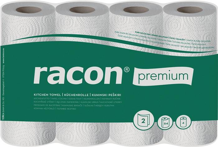 Küchenrolle racon® premium K-2 B220xL250ca. mm weiß 2-lagig, perforiert 4 Rollen / PAK RACON