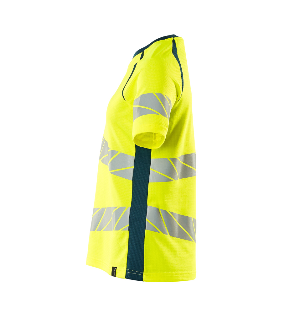 Damen-Passform T-Shirt ACCELERATE SAFE Hi-vis Gelb/Dunkelpetroleum 5XLONE