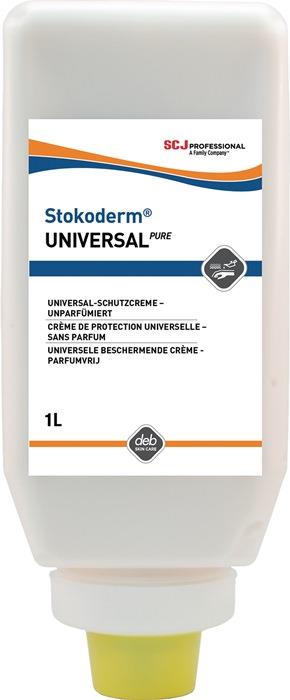 Hautschutzcreme Stokoderm Universal PURE 1 l schwach fettend, unparfümiert Softflasche SC JOHNSON PROFESSIONAL