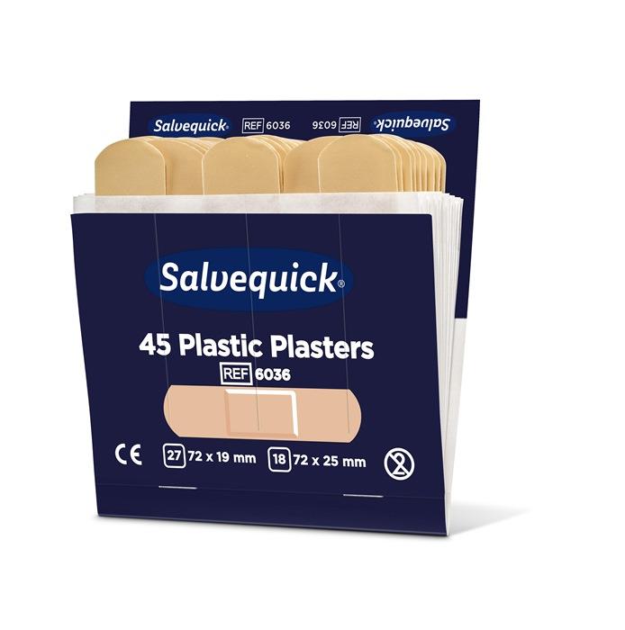 Pflasterstrips Salvequick 6 x 27 St. ca. 7,2 x 1,9 cm 6 x 18 St. ca. 7,2 x 2,5 cm wasserfest