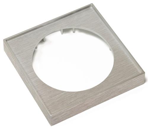 Aufbauring eck.L.67mm Edelstahloptik glatt L&S