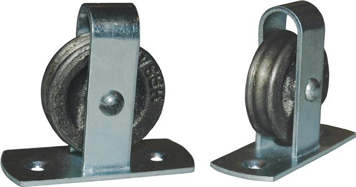 Stehrolle 496 Grauguss mit Längsplatte und gedrehter Nut 40 mm 6 mm 10 kg