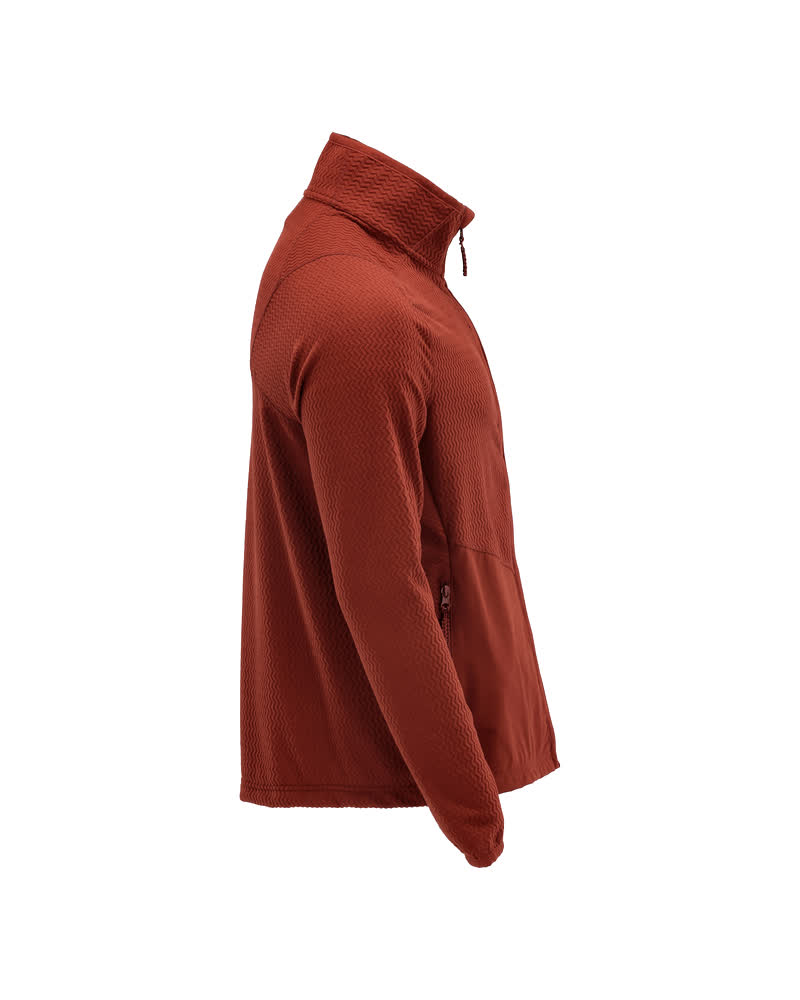 Microfleece Pullover mit Reißverschluss CUSTOMIZED Herbstrot 4XL