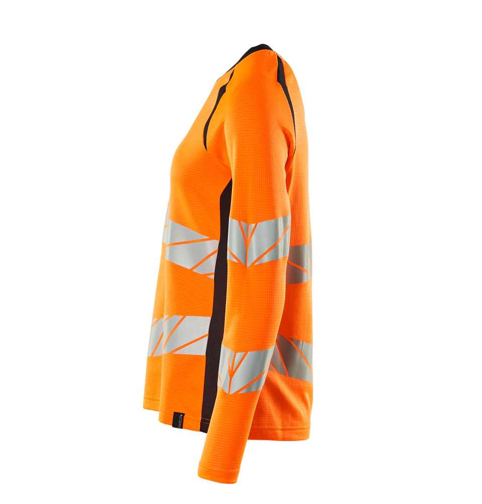 Damen-Passform Langarmshirt ACCELERATE SAFE Hi-vis Orange/Schwarzblau 3XLONE