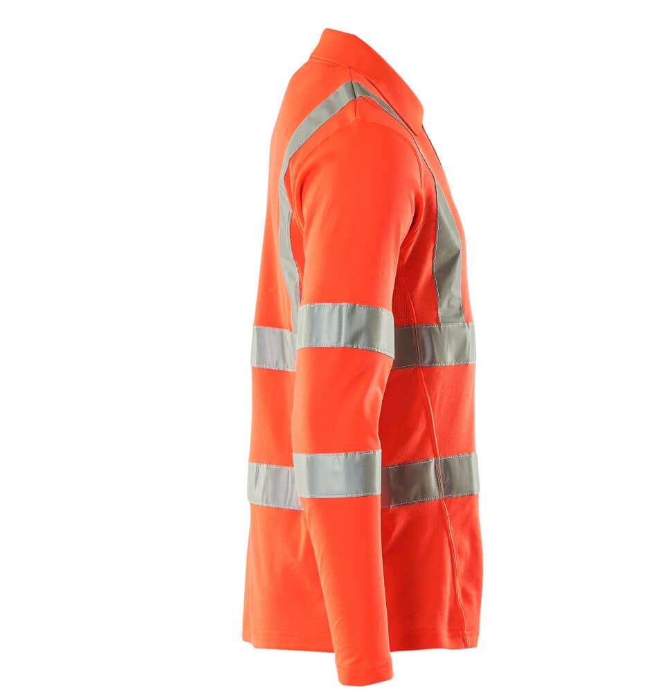 Polo-Shirt, Langarm SAFE CLASSIC Hi-vis Rot S