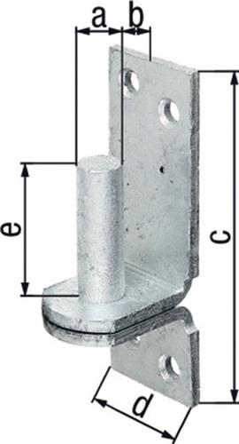 Kloben DI auf Platte 13x11mm TZN GAH