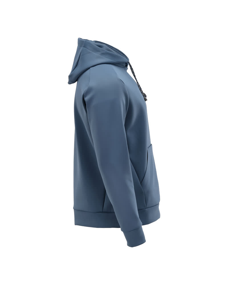 Fleece Kapuzenpullover CUSTOMIZED Steinblau 2XL