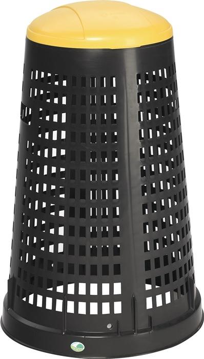 Korbständer D525xH880mm Polypropylen schwarz passend für 120 l Säcke gelb