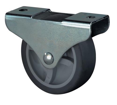 Kastenrolle D.25mm Trgf.30kg Material thermoplastischer Gum.m.Platte BS ROLLEN