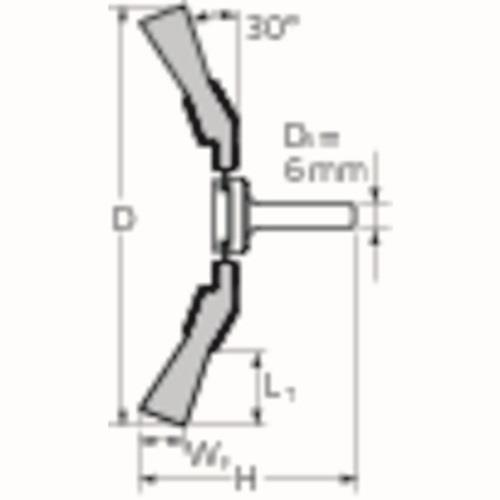 Kegelbürste KBU ST D.95mm Drahtstärke 0,3mm STA 10mm 12000min-¹ PFERD
