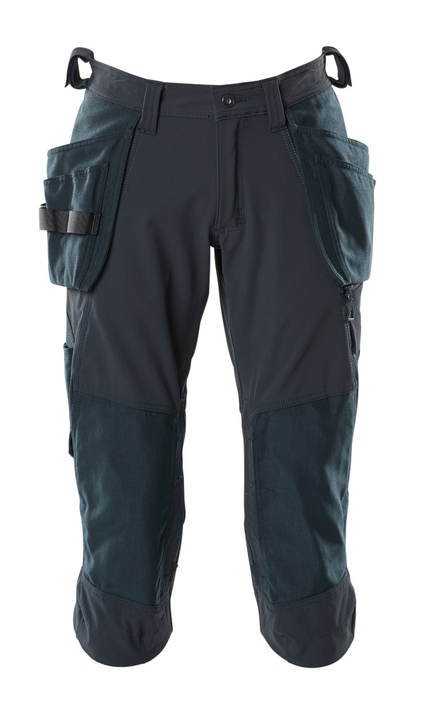 Dreiviertel-Hose mit Hängetaschen ACCELERATE Schwarzblau C44