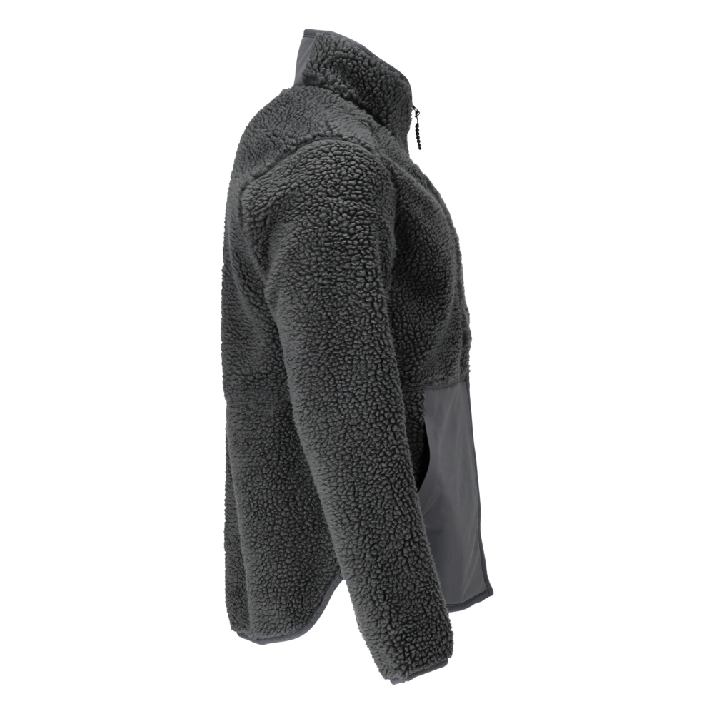Faserpelz Jacke mit Reißverschluss CUSTOMIZED Anthrazitgrau XL