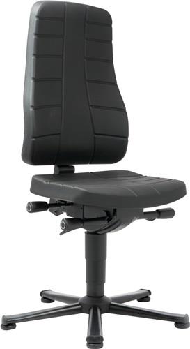Arbeitsdrehstuhl Highline Bodengleiter Integralschaum schwarz 450-600mm BIMOS