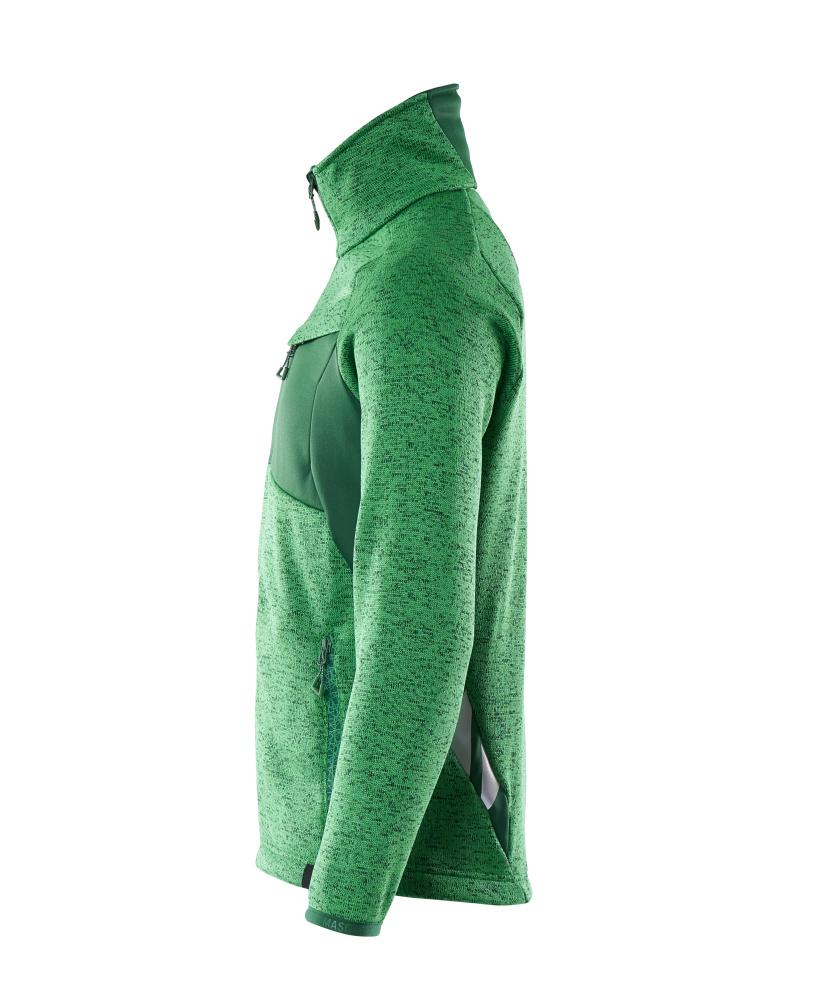 Strickpullover mit Reißverschluss ACCELERATE Grasgrün/Grün XL