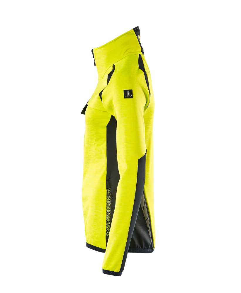 Damen-Passform Fleecejacke ACCELERATE SAFE Hi-vis Gelb/Schwarzblau L