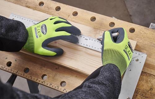Handschuhe Flexter Gr.10 neogelb/grau EN 388 PSA II 12 PA