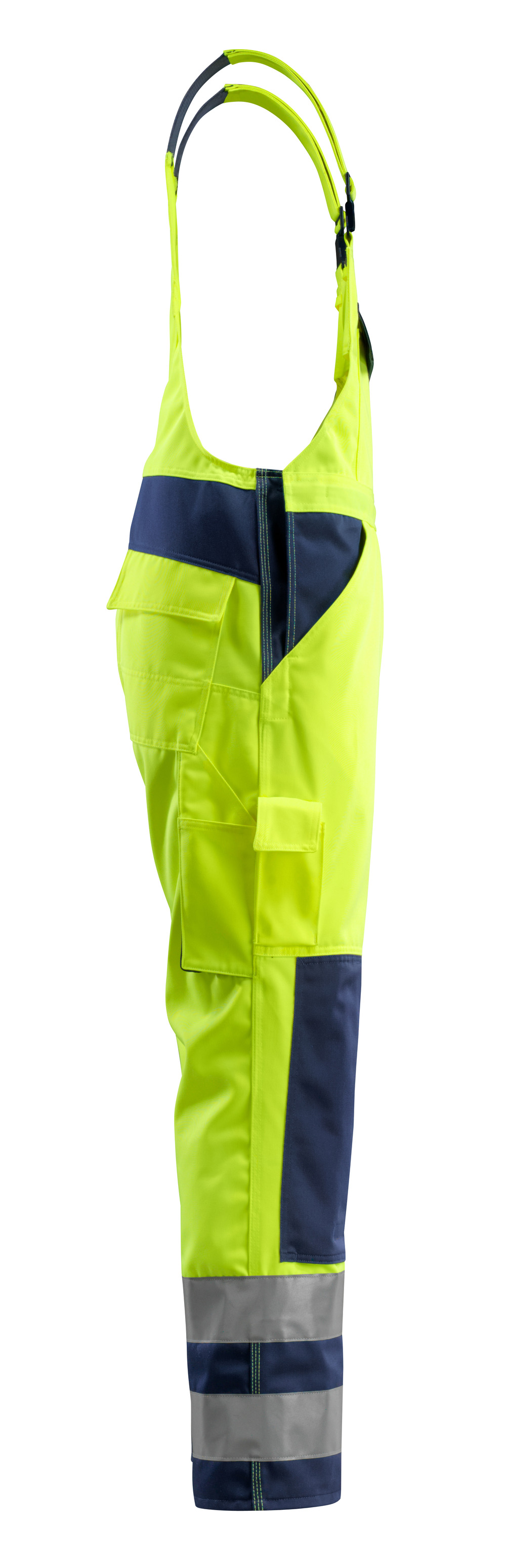 Latzhose mit Knietaschen SAFE COMPETE Hi-vis Gelb/Marine 82C46
