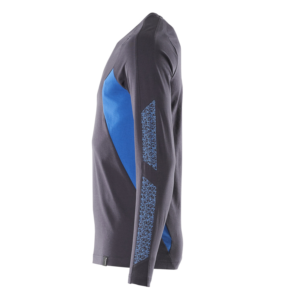 T-Shirt, Langarm ACCELERATE Schwarzblau/Azurblau S  ONE