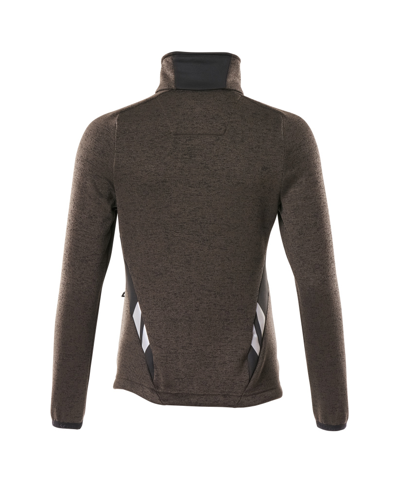 Damen-Passform Strickpullover mit Reißverschluss ACCELERATE Dunkelanthrazit/Schwarz S