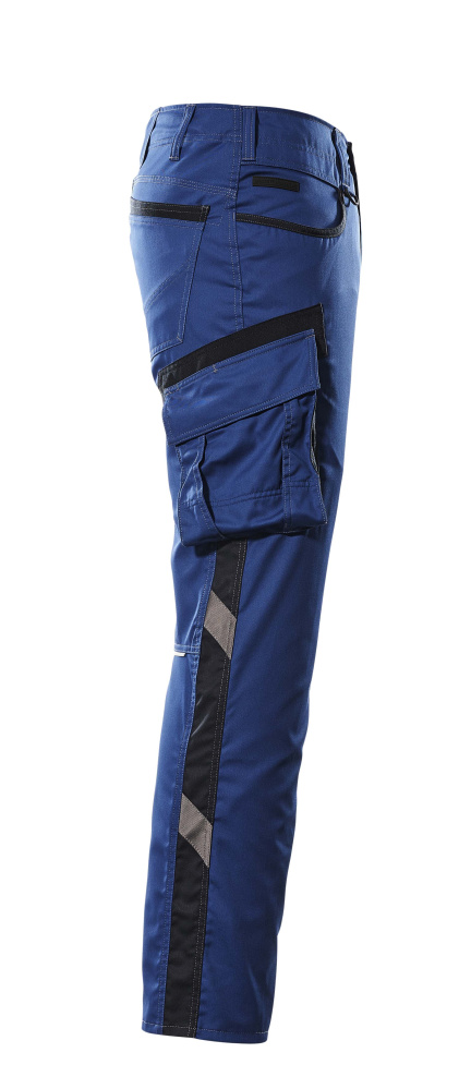 Hose mit Schenkeltaschen UNIQUE Kornblau/Schwarzblau 82C50