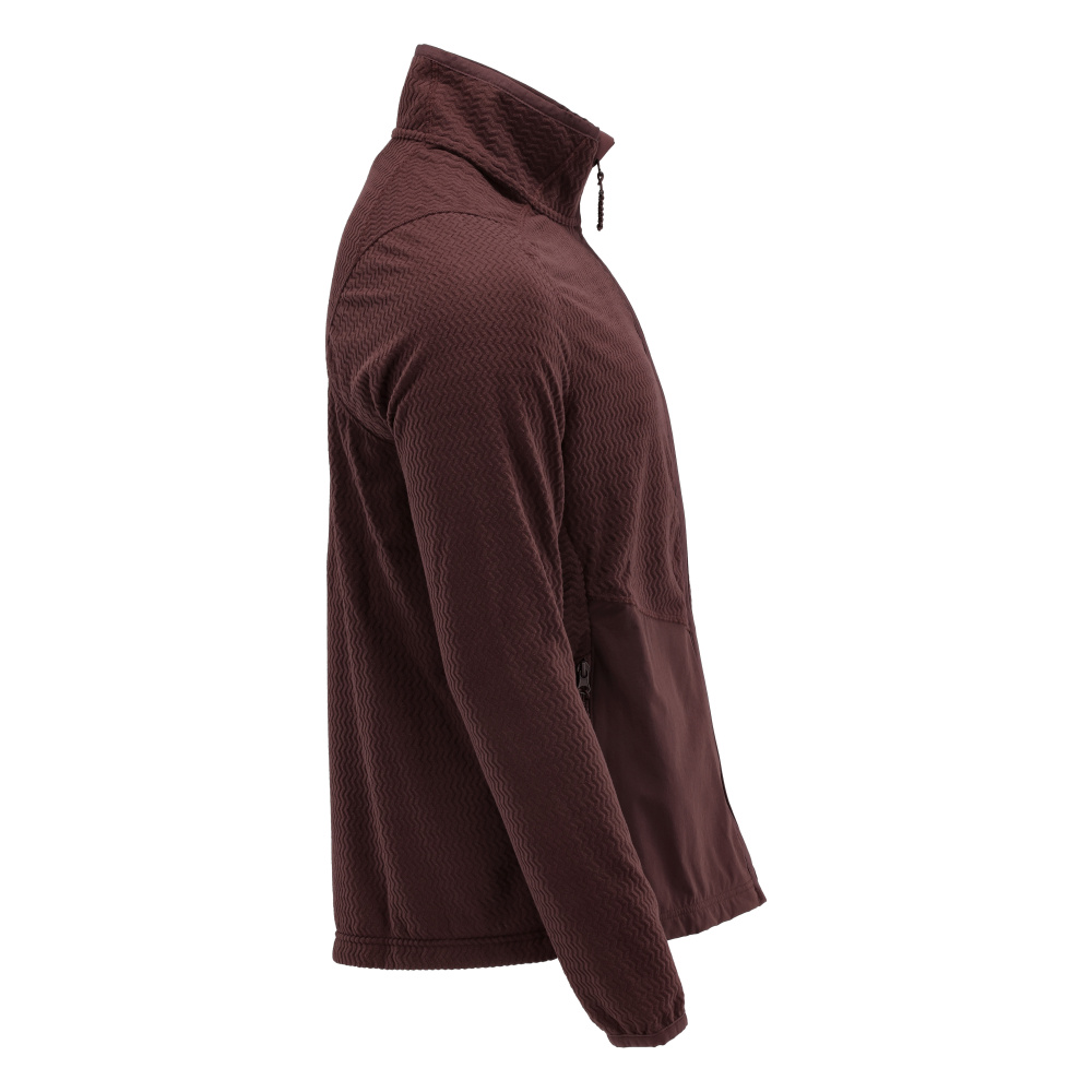 Microfleece Pullover mit Reißverschluss CUSTOMIZED Bordeaux 4XL