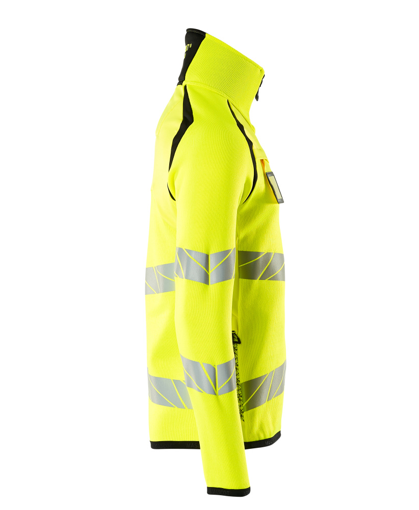 Strickpullover mit kurzem Reißverschluss ACCELERATE SAFE Hi-vis Gelb/Schwarz 5XL