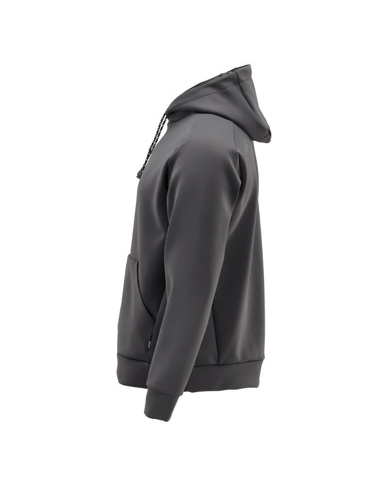 Fleece Kapuzenpullover CUSTOMIZED Anthrazitgrau 2XL